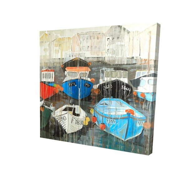 Fondo 12 x 12 in. Color Fading Rain At The Port-Print on Canvas FO3336851